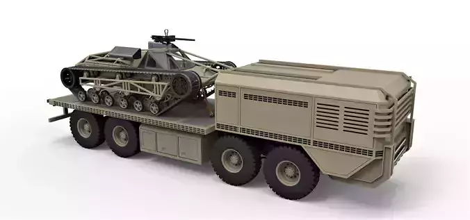 Military truck with GIJOE tracked vehicle