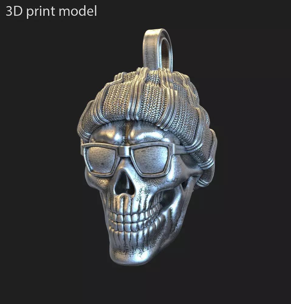 Skull pendant jewelry Gangster vol1 3D print model_0