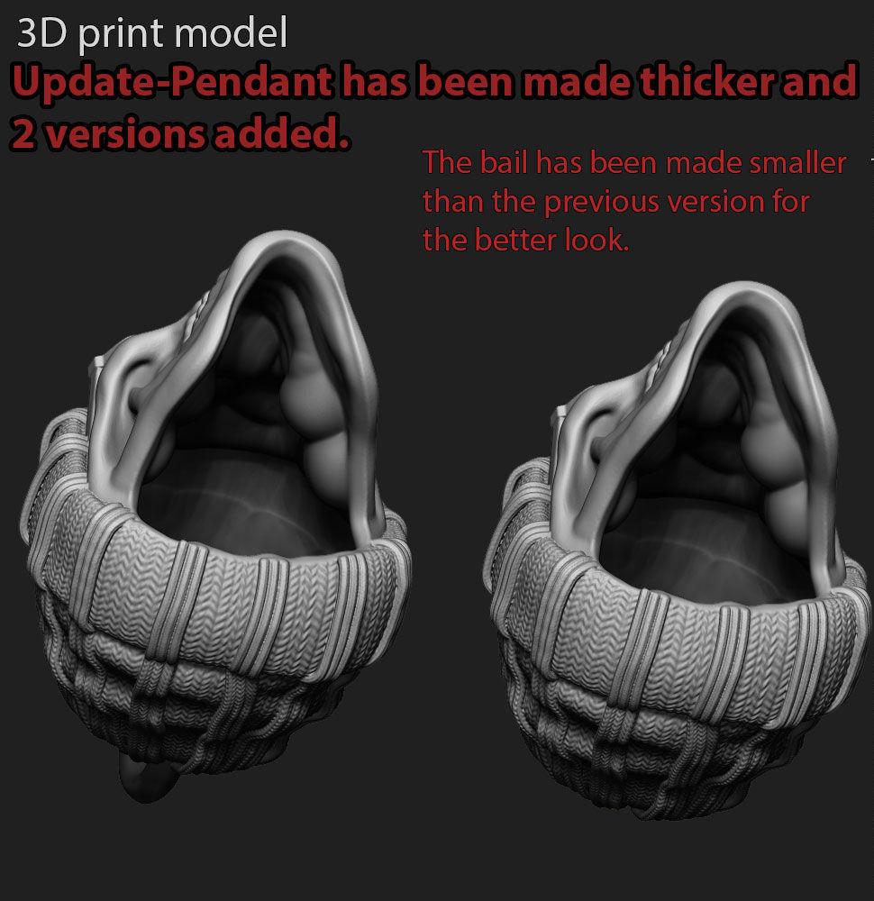 Skull pendant jewelry Gangster vol1 3D print model_5