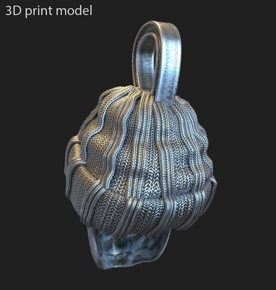 Skull pendant jewelry Gangster vol1 3D print model_3