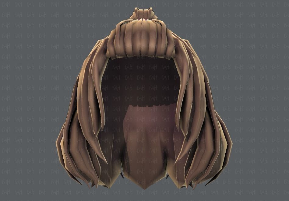 3D Hair style for girl V66 Low-poly 3D model_39
