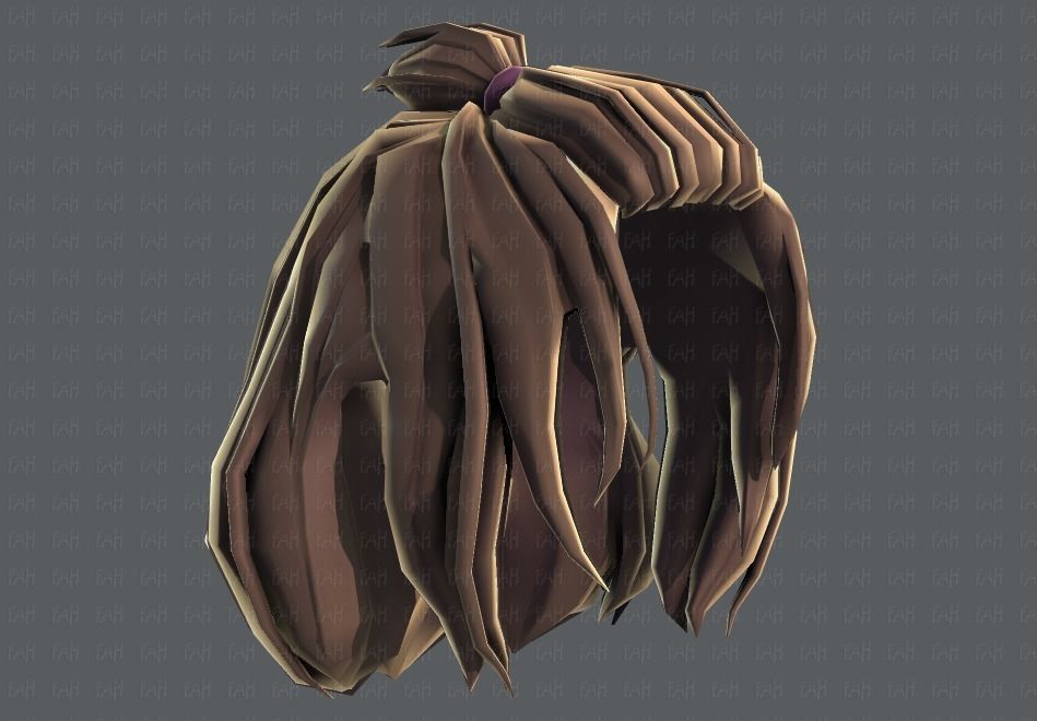 3D Hair style for girl V66 Low-poly 3D model_43