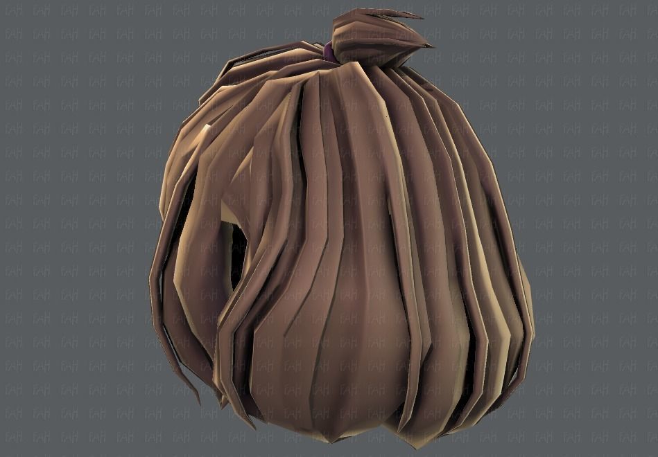 3D Hair style for girl V66 Low-poly 3D model_22