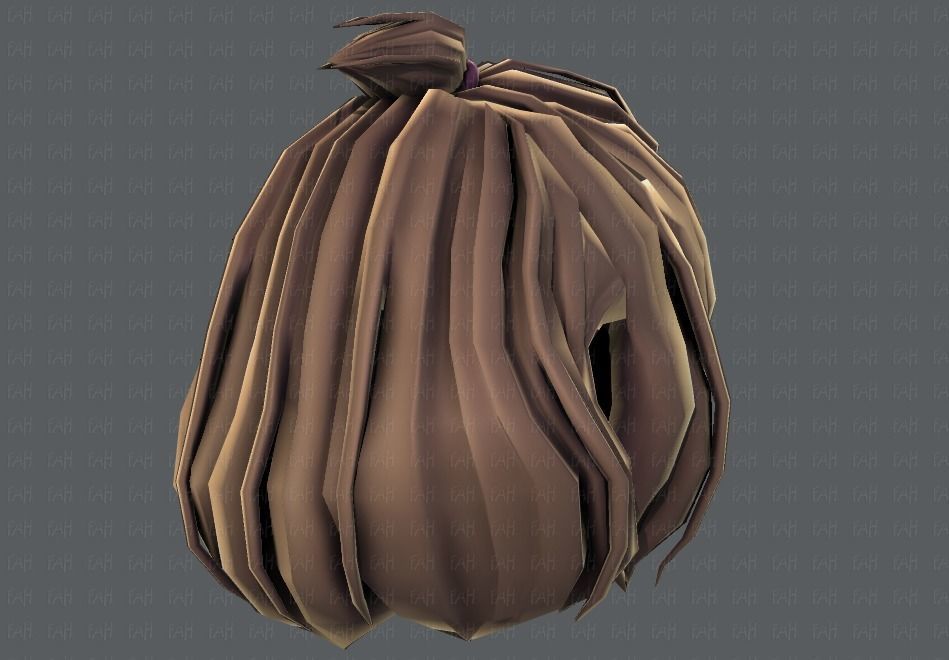 3D Hair style for girl V66 Low-poly 3D model_20