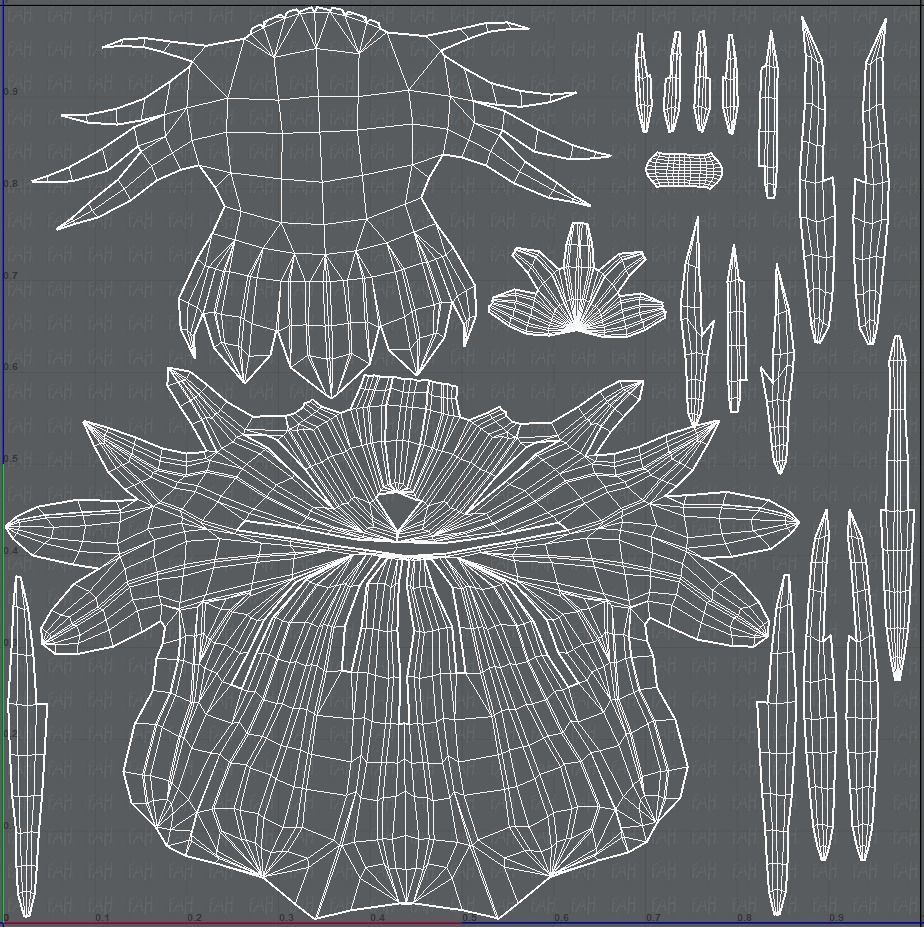 3D Hair style for girl V66 Low-poly 3D model_45