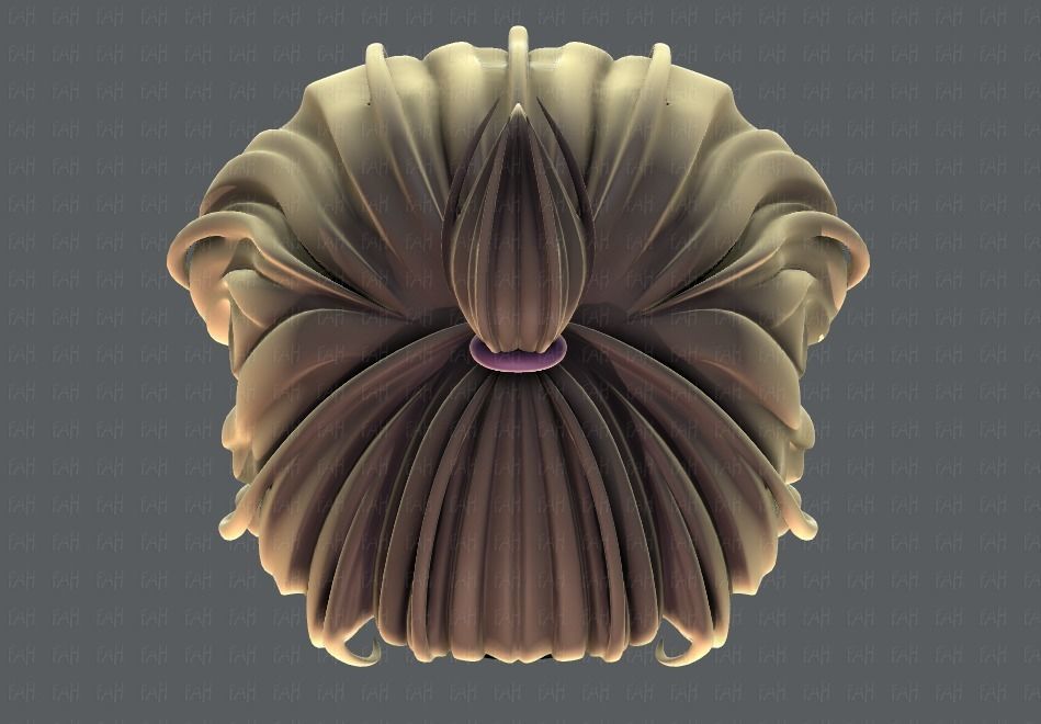 3D Hair style for girl V66 Low-poly 3D model_33