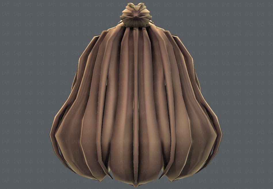 3D Hair style for girl V66 Low-poly 3D model_21