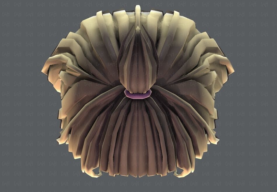 3D Hair style for girl V66 Low-poly 3D model_35