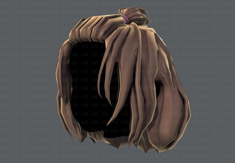 3D Hair style for girl V66 Low-poly 3D model_24