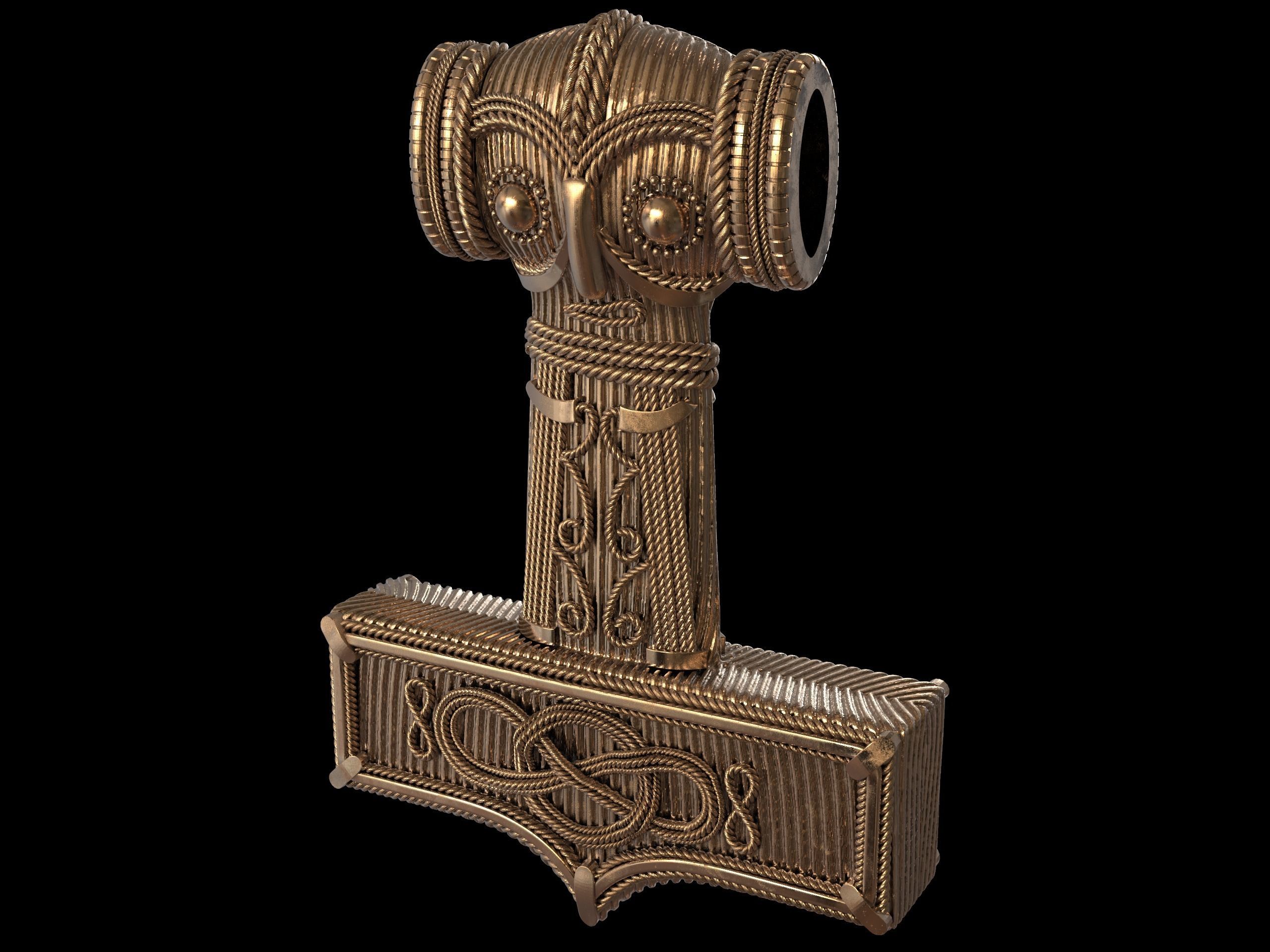 Mjolnir Thor Hammer 3D print model_2