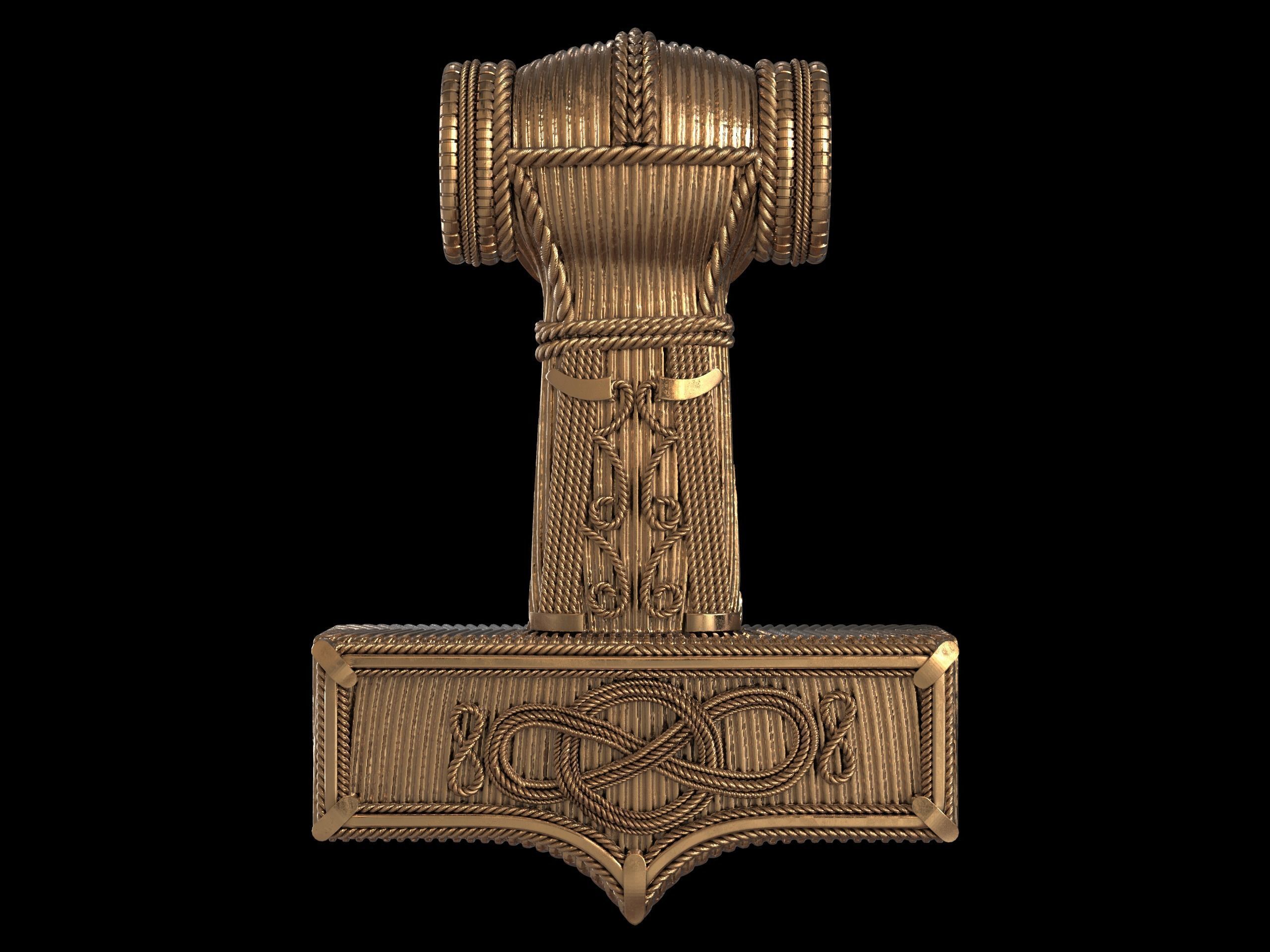 Mjolnir Thor Hammer 3D print model_1