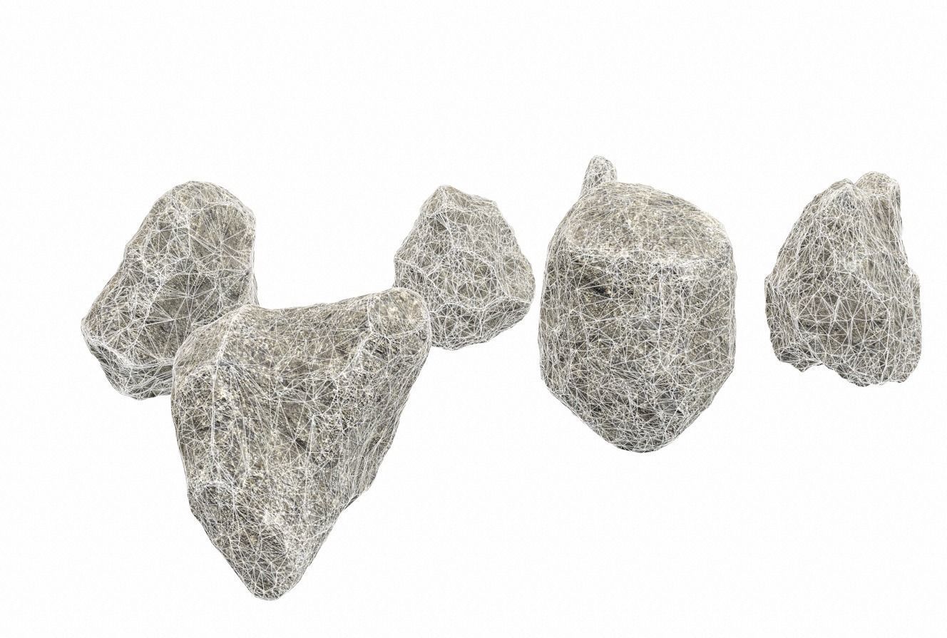 Rocks pack 2 PBR Low-poly 3D model_7