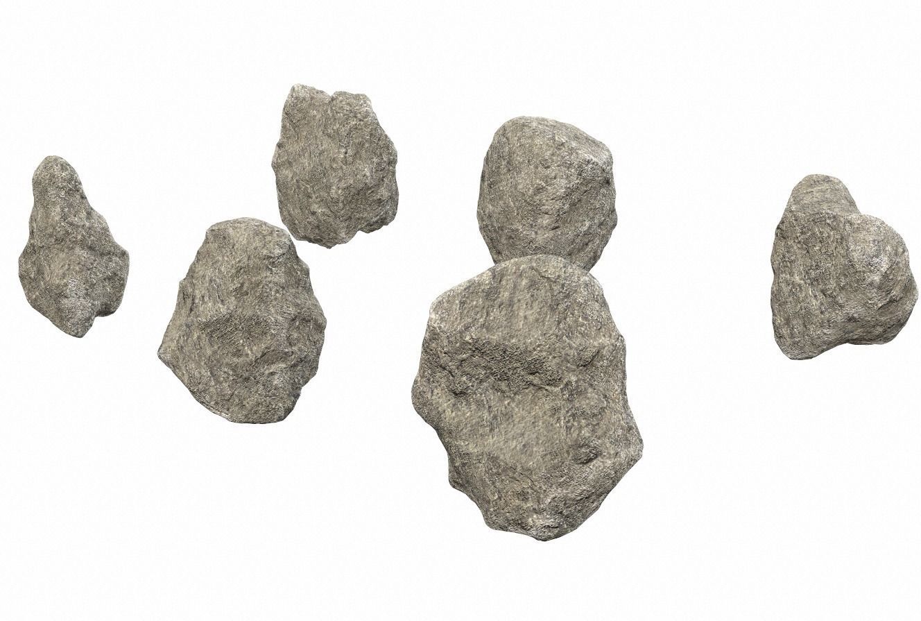 Rocks pack 2 PBR Low-poly 3D model_4