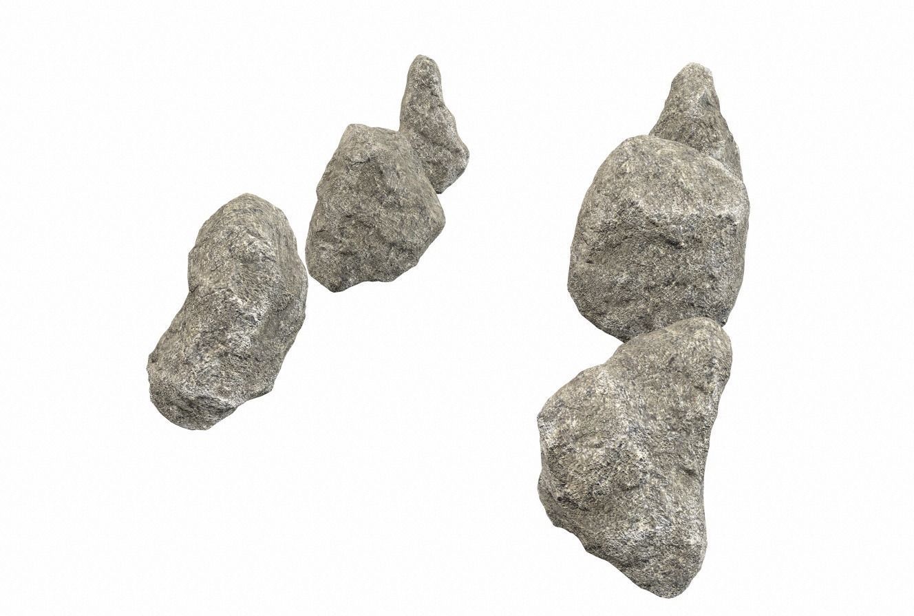 Rocks pack 2 PBR Low-poly 3D model_5