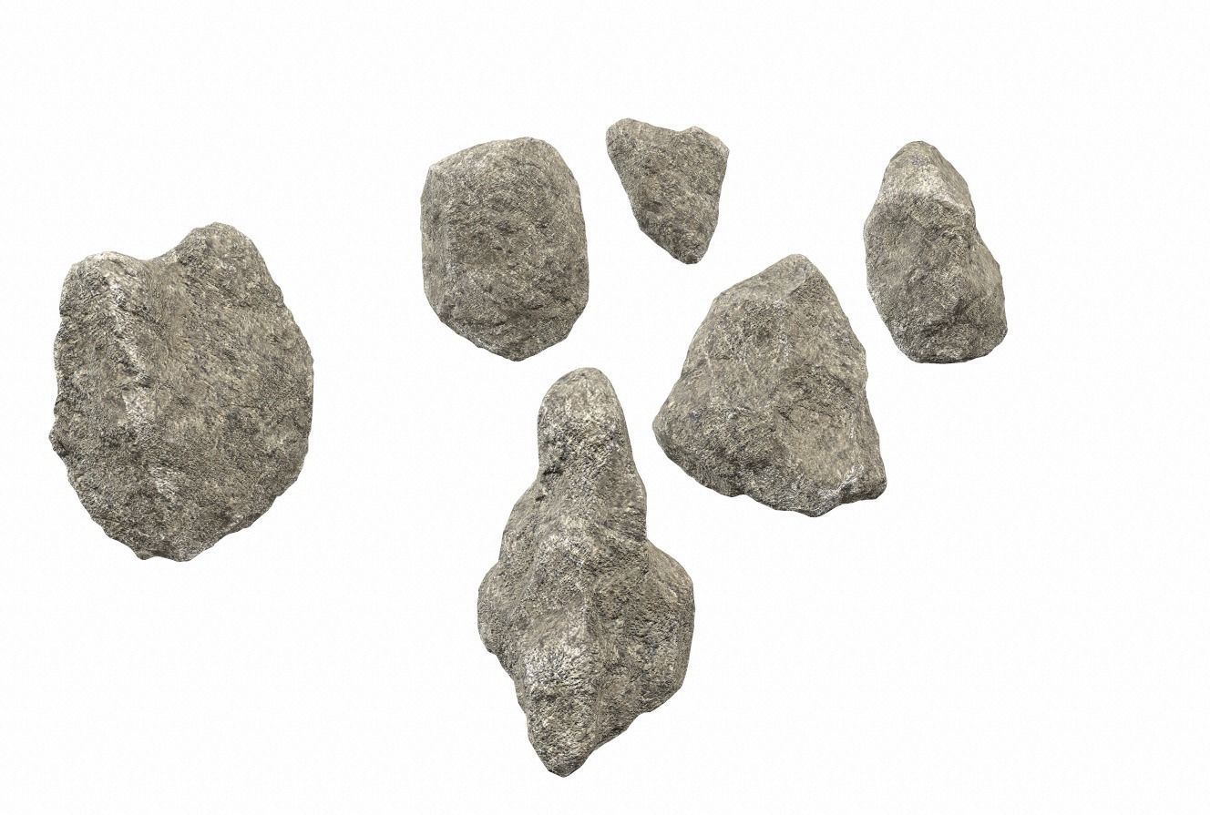 Rocks pack 2 PBR Low-poly 3D model_3
