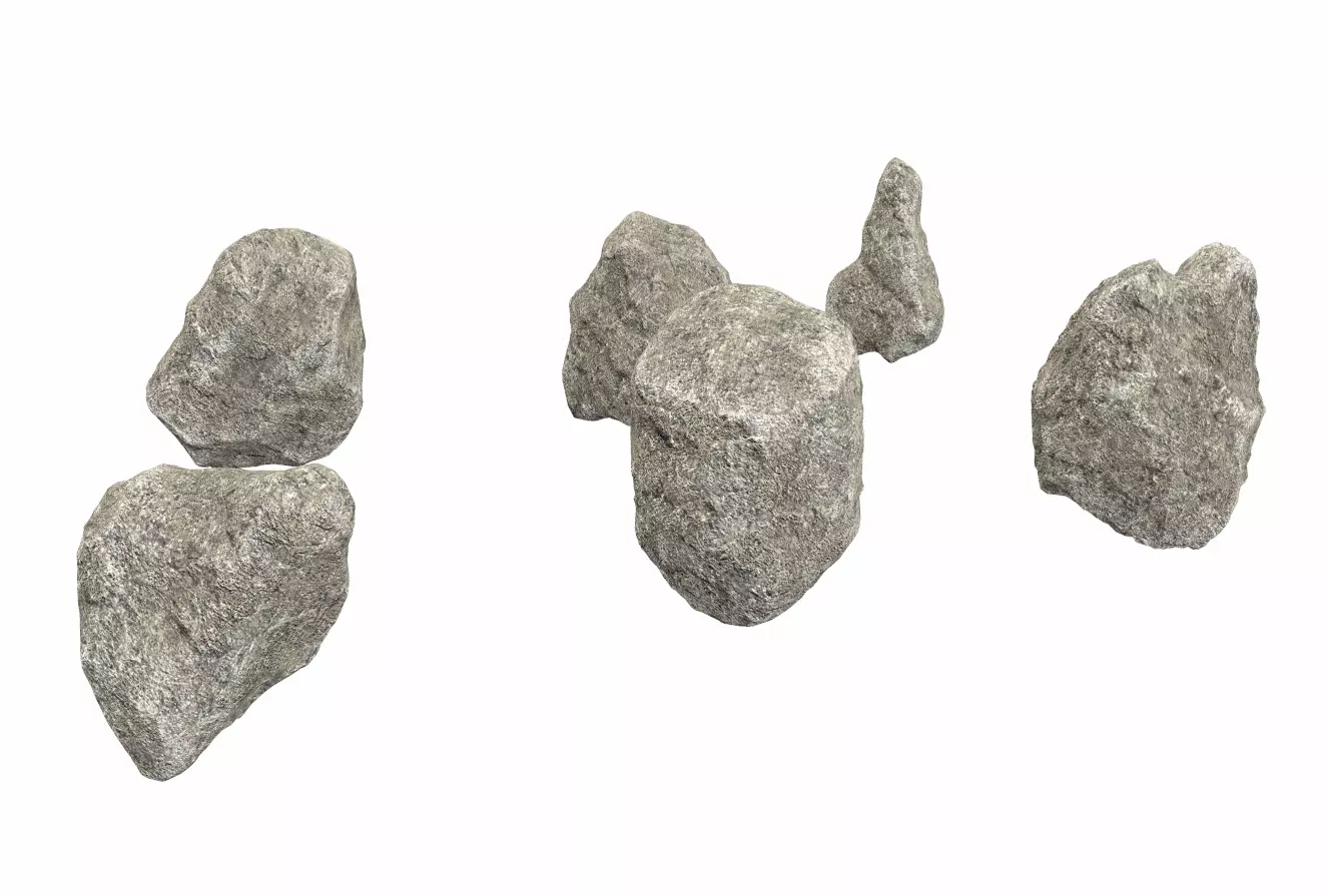 Rocks pack 2 PBR Low-poly 3D model_0