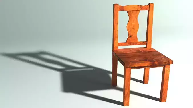 ChairWood wooden chair with shadow