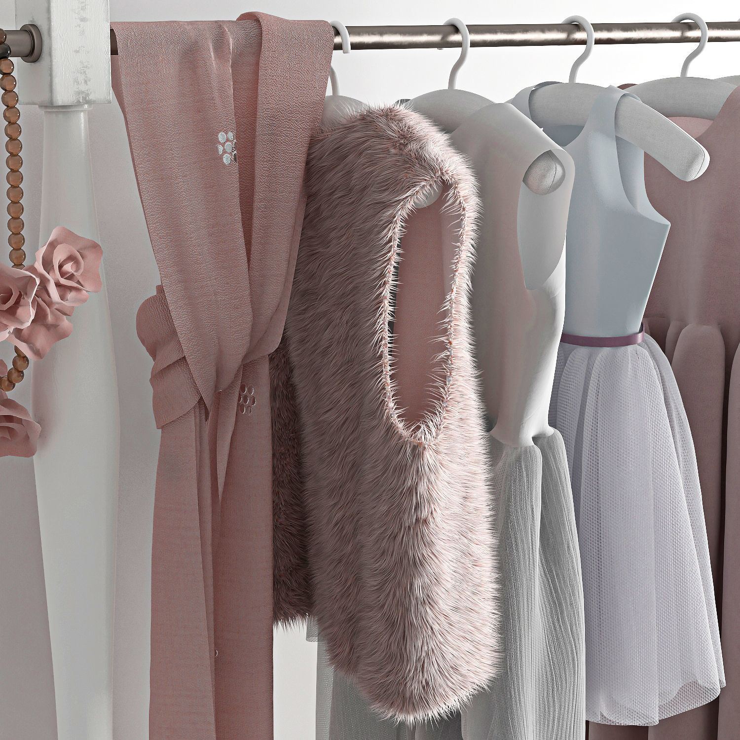 MINI WARDROBE RACK 3D model_5