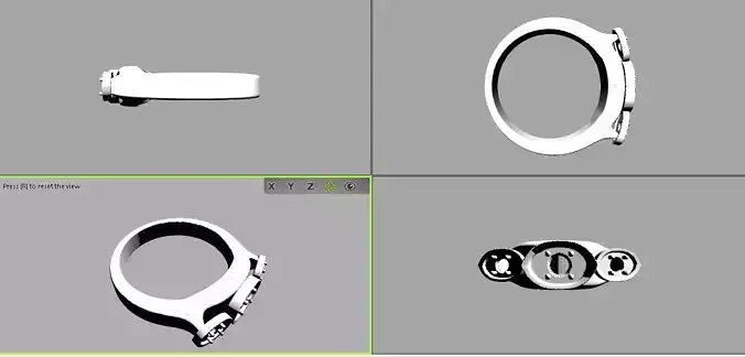 Ring With three stones