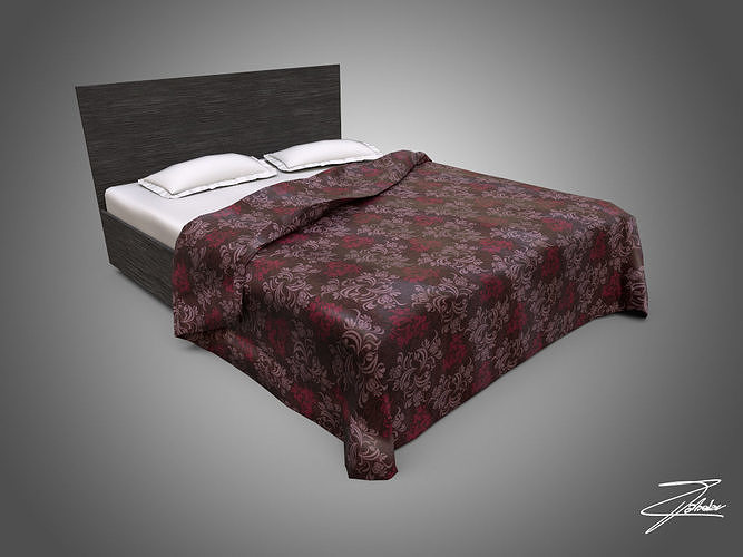 Bed 01 VR ready Low-poly 3D model