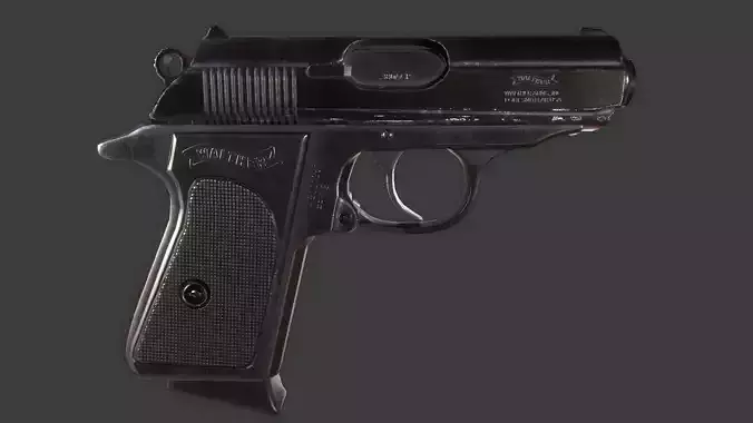 Walther PPK S 380 Low-poly 3D model