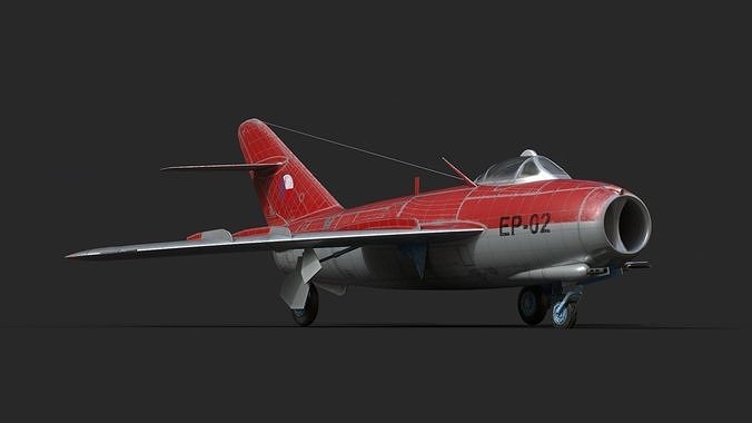 mig-17 Czech Low-poly 3D model