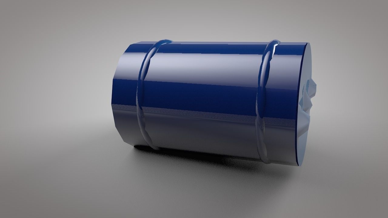 Oil drum  3D model_1