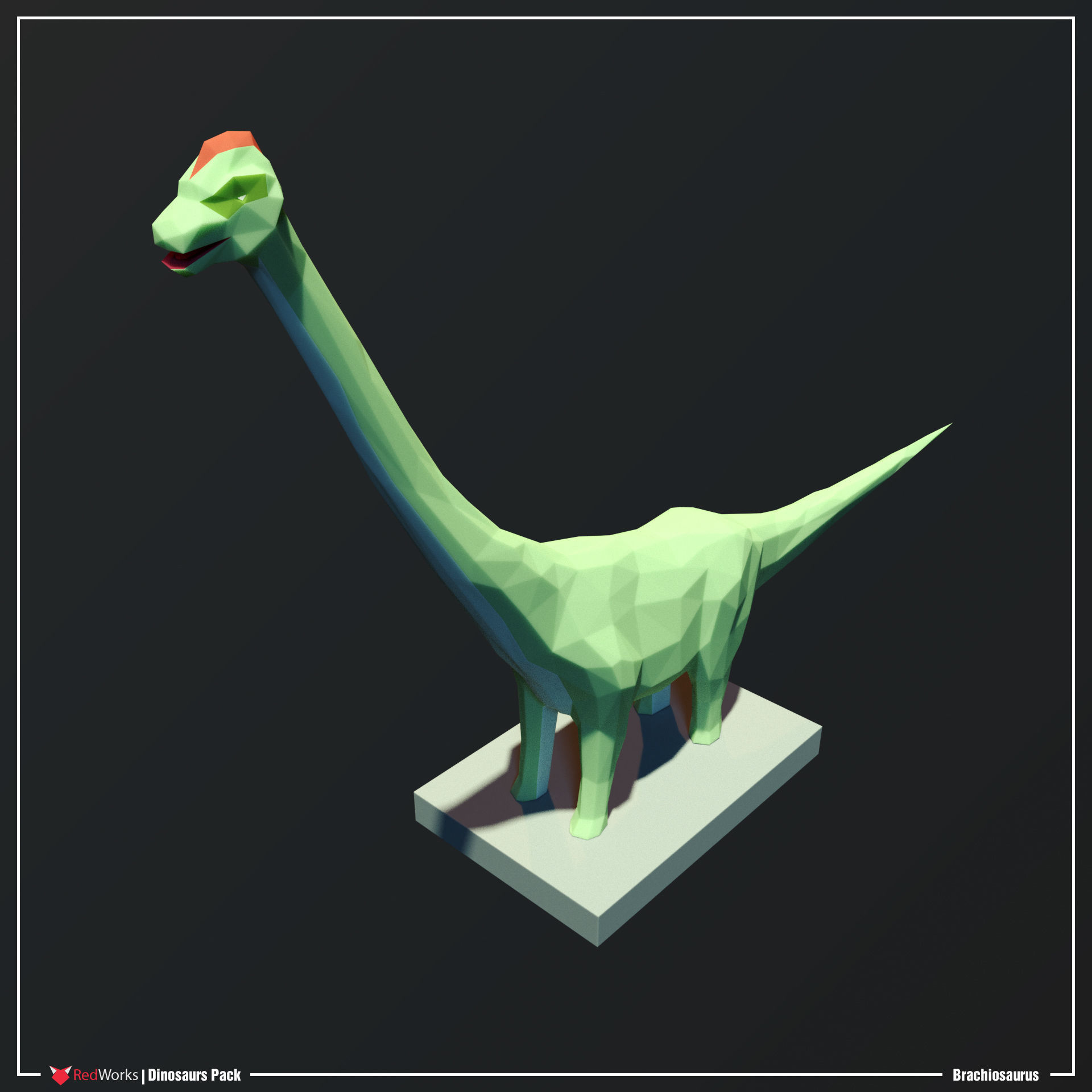 Low Poly Dinosaurs Pack Low-poly 3D model_3