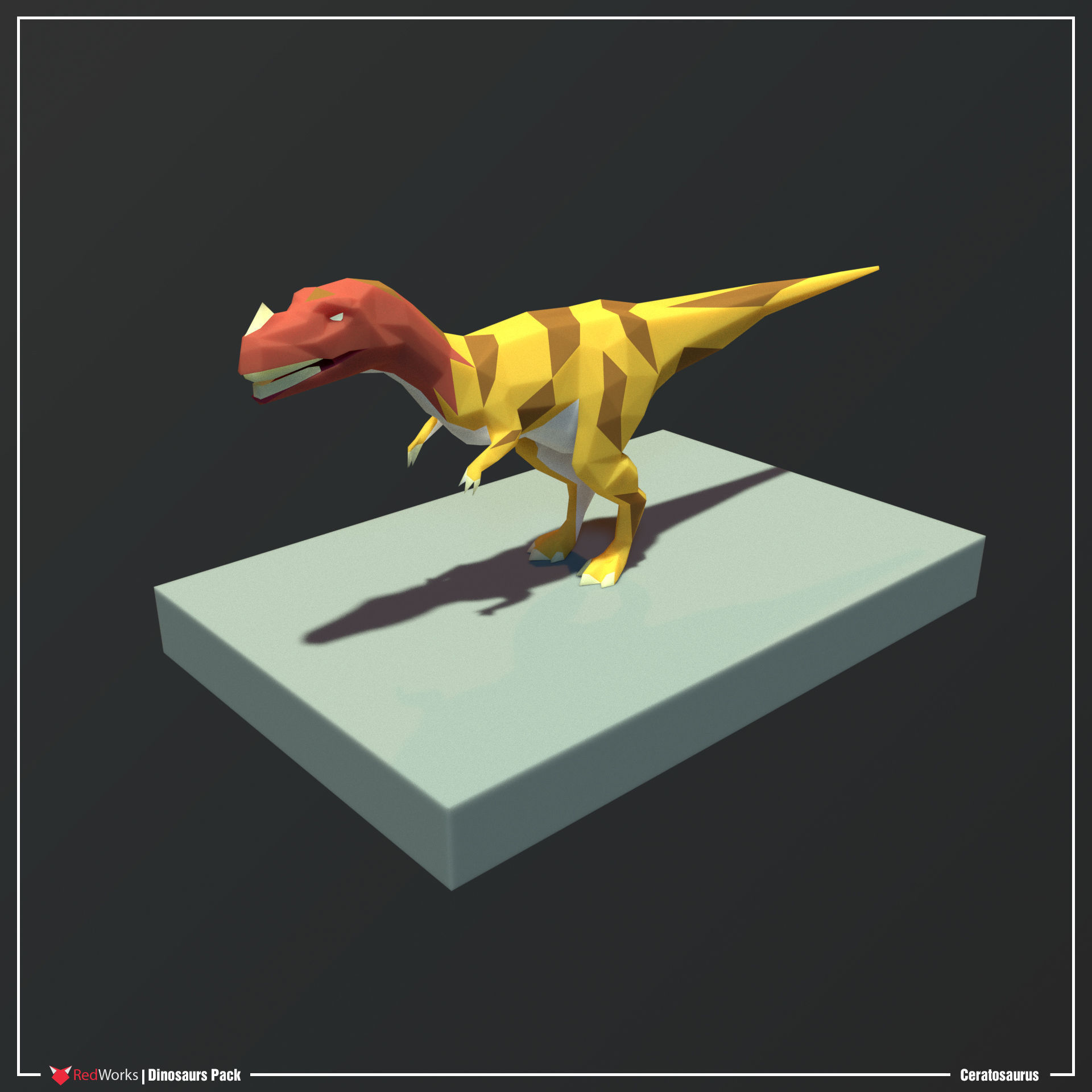 Low Poly Dinosaurs Pack Low-poly 3D model_5