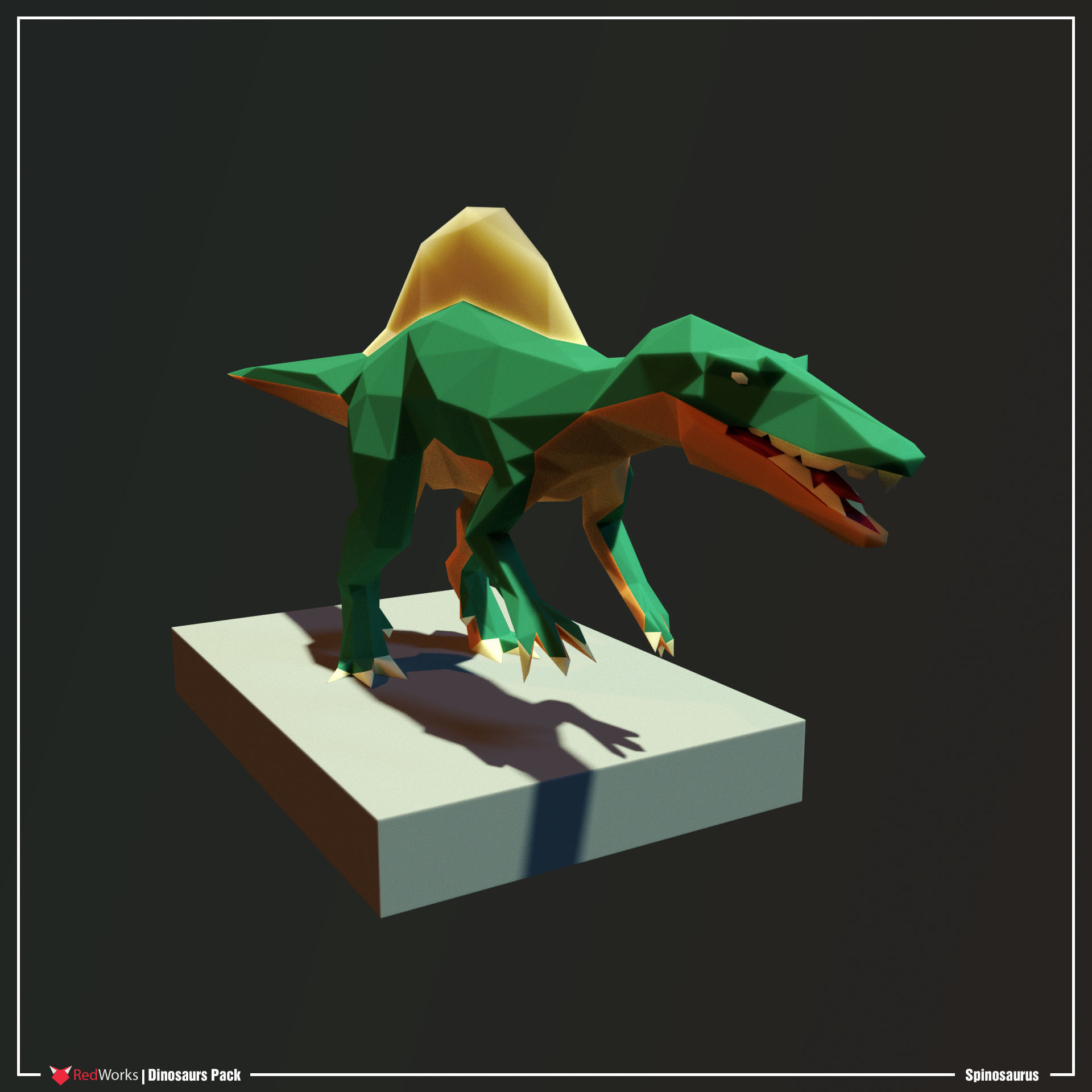 Low Poly Dinosaurs Pack Low-poly 3D model_10