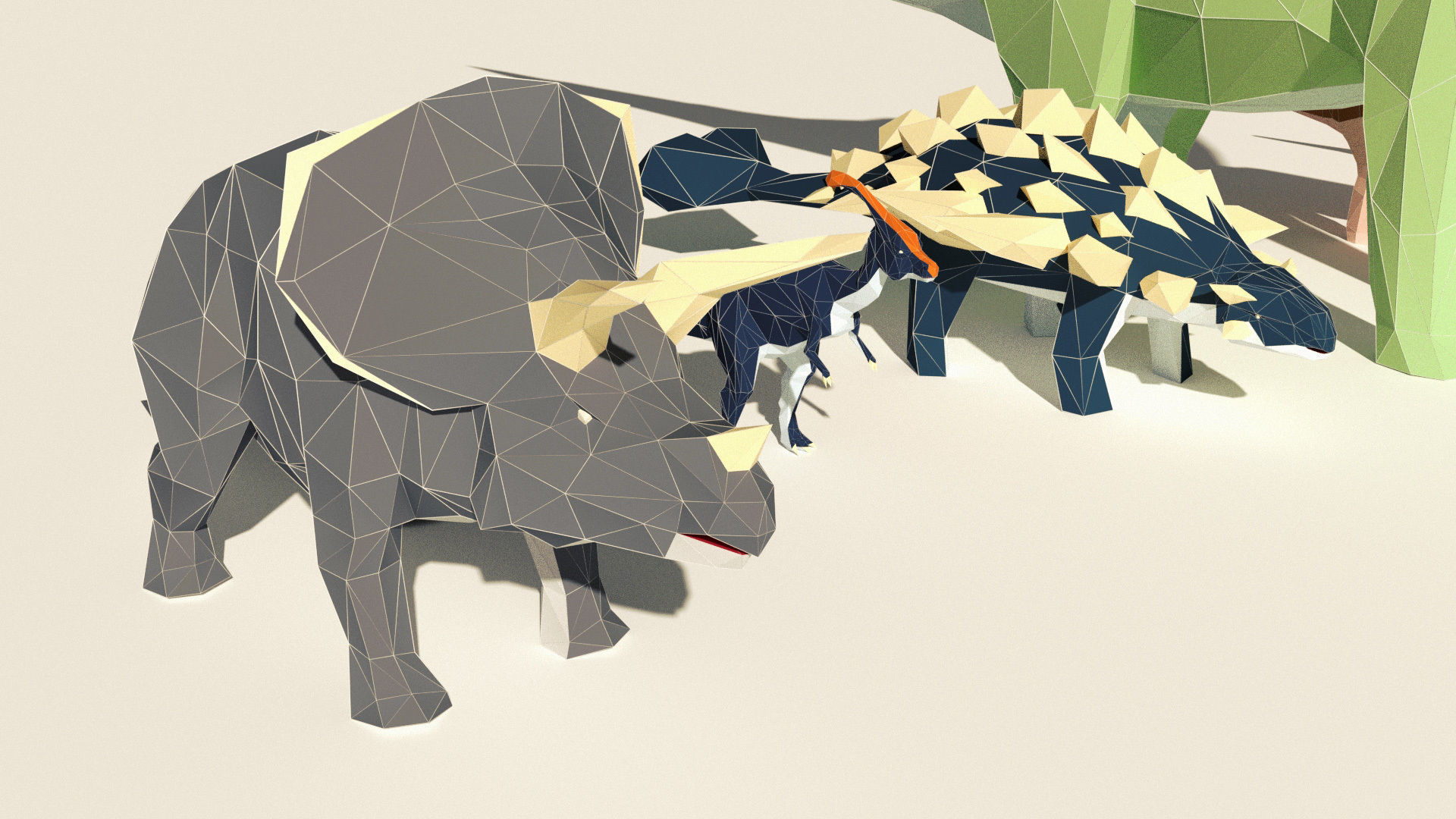 Low Poly Dinosaurs Pack Low-poly 3D model_23