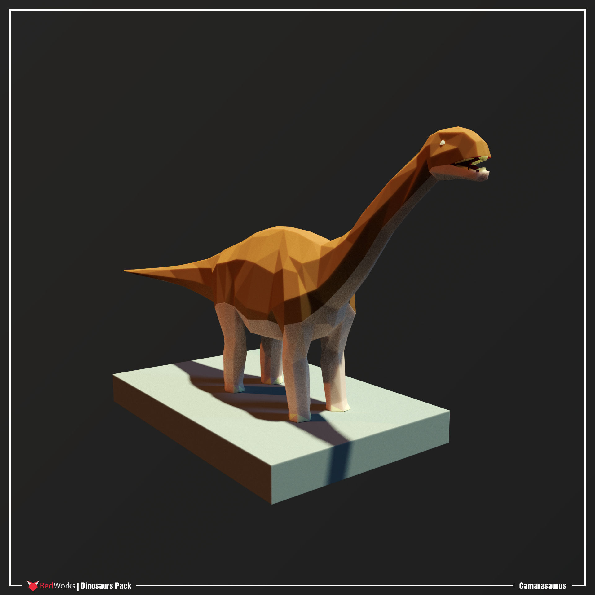 Low Poly Dinosaurs Pack Low-poly 3D model_4