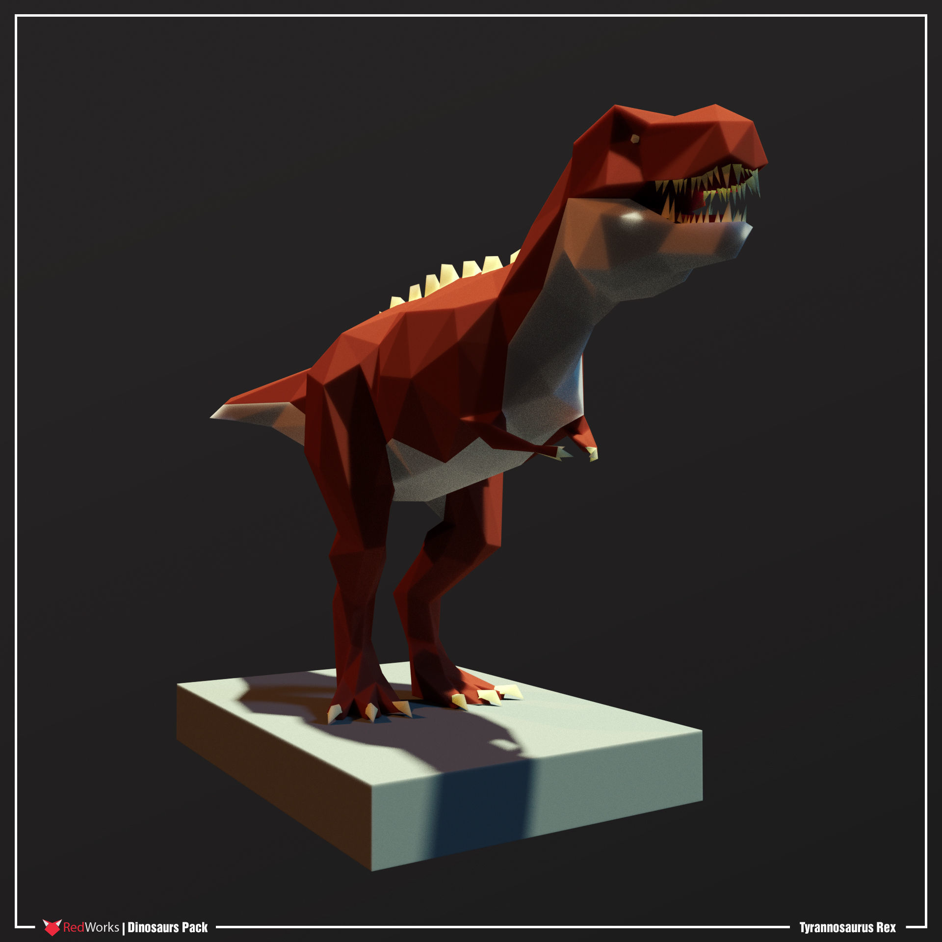 Low Poly Dinosaurs Pack Low-poly 3D model_2