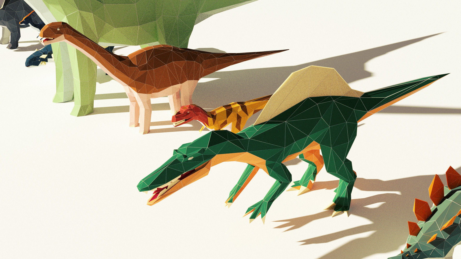 Low Poly Dinosaurs Pack Low-poly 3D model_24