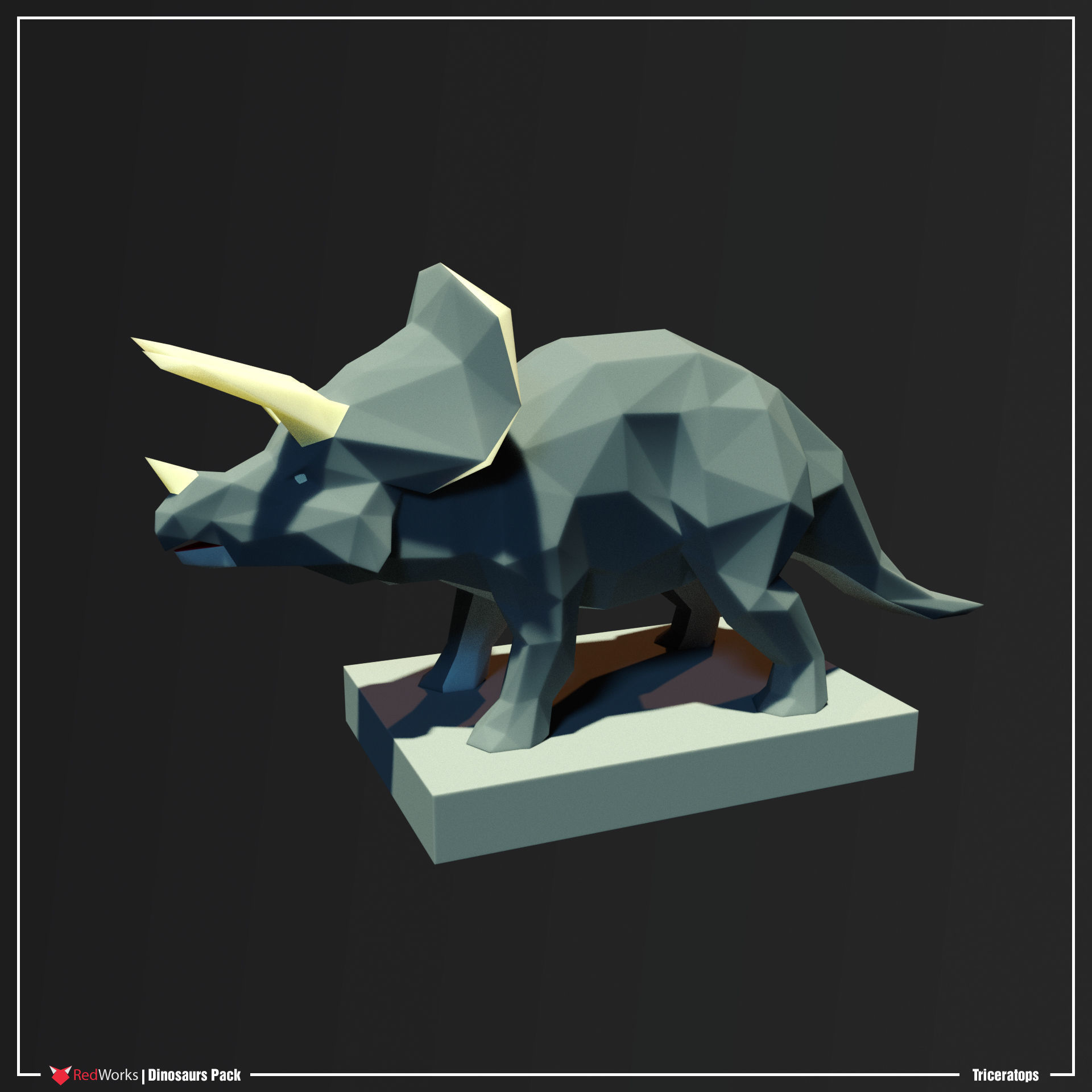 Low Poly Dinosaurs Pack Low-poly 3D model_12