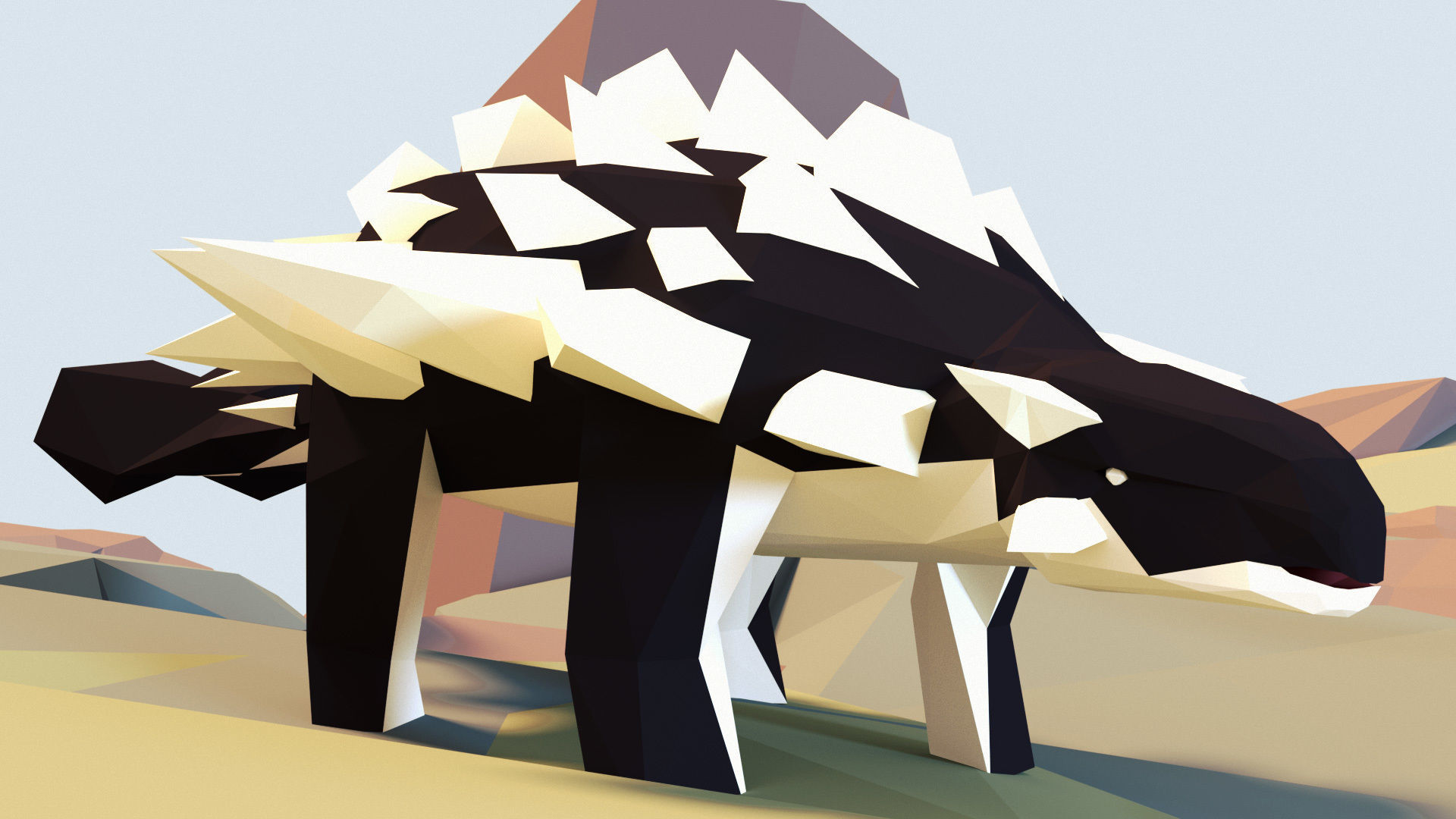 Low Poly Dinosaurs Pack Low-poly 3D model_18