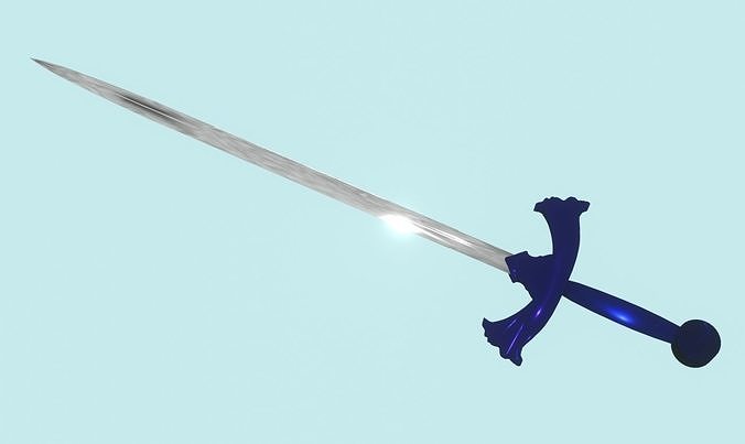 low poly game sword Low-poly 3D model