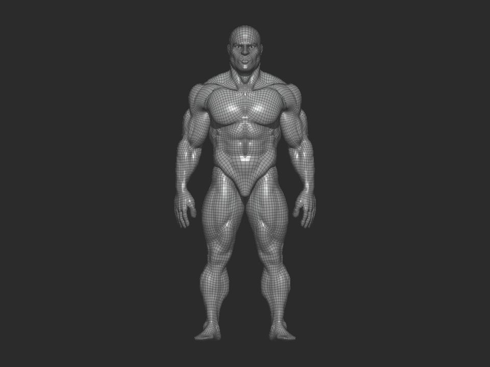 bodbuilder 4 male bodybuilder 3D model_15
