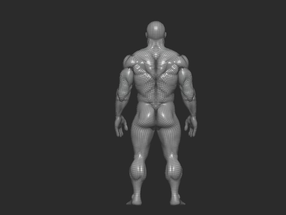 bodbuilder 4 male bodybuilder 3D model_18