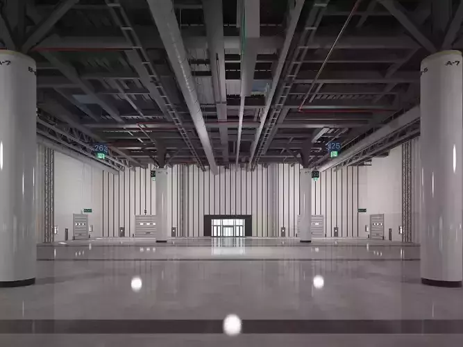 Exhibition Hall Warehouse 2 3D model