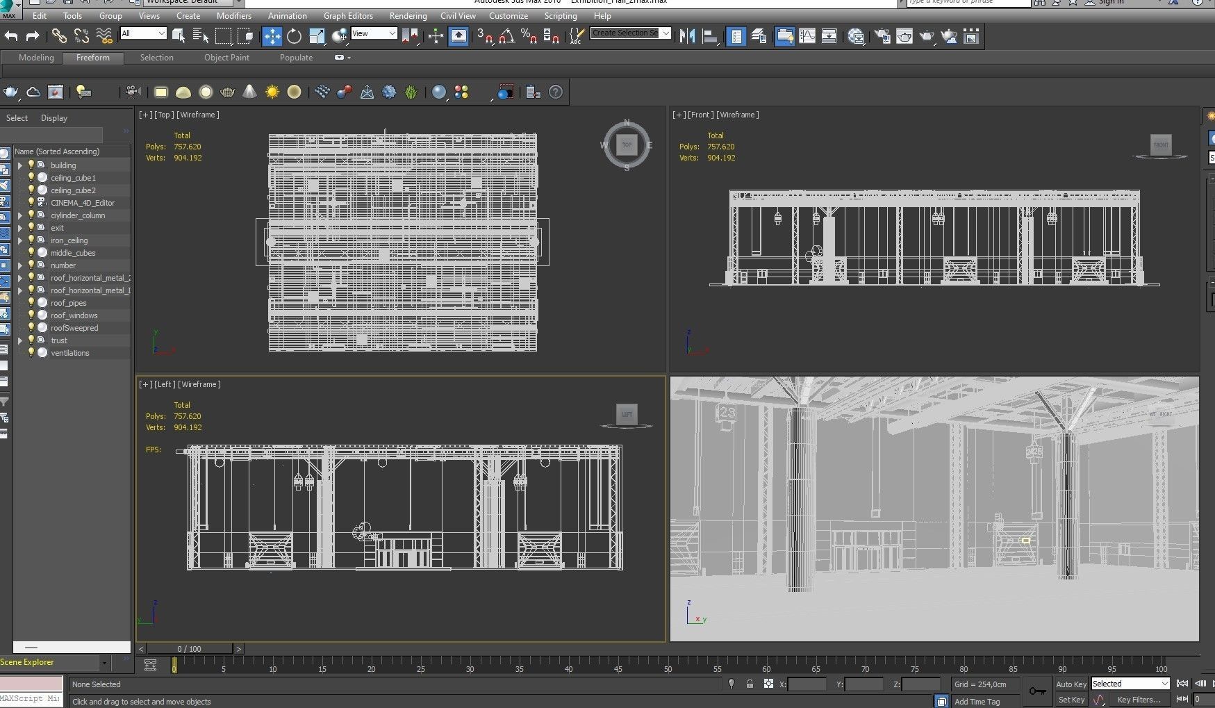 Exhibition Hall Warehouse 2 3D model_23