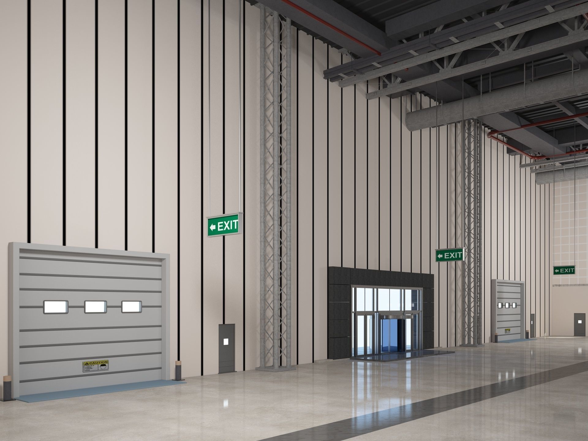 Exhibition Hall Warehouse 2 3D model_5