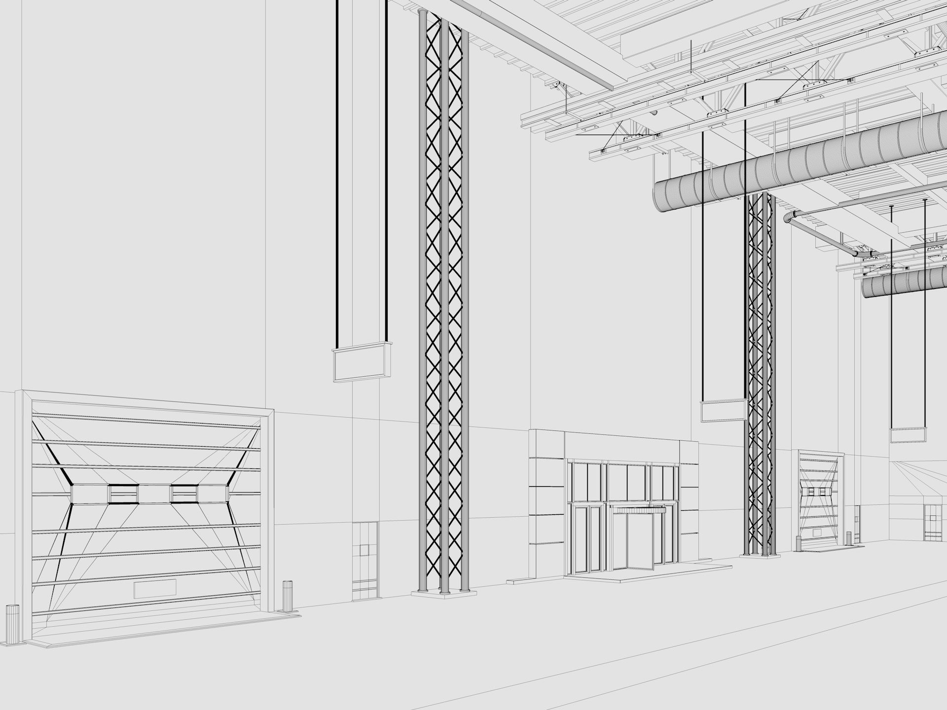 Exhibition Hall Warehouse 2 3D model_14