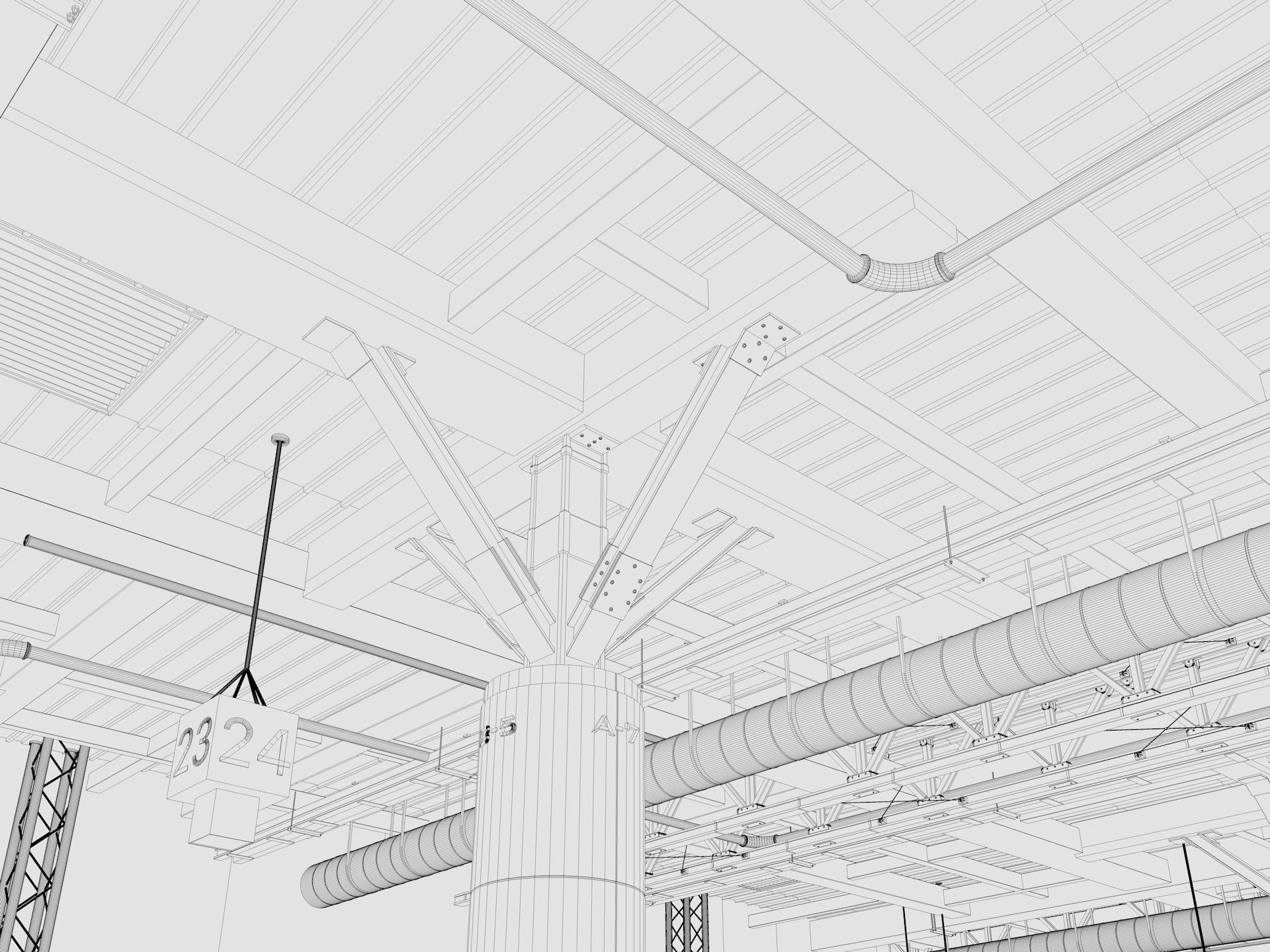 Exhibition Hall Warehouse 2 3D model_17