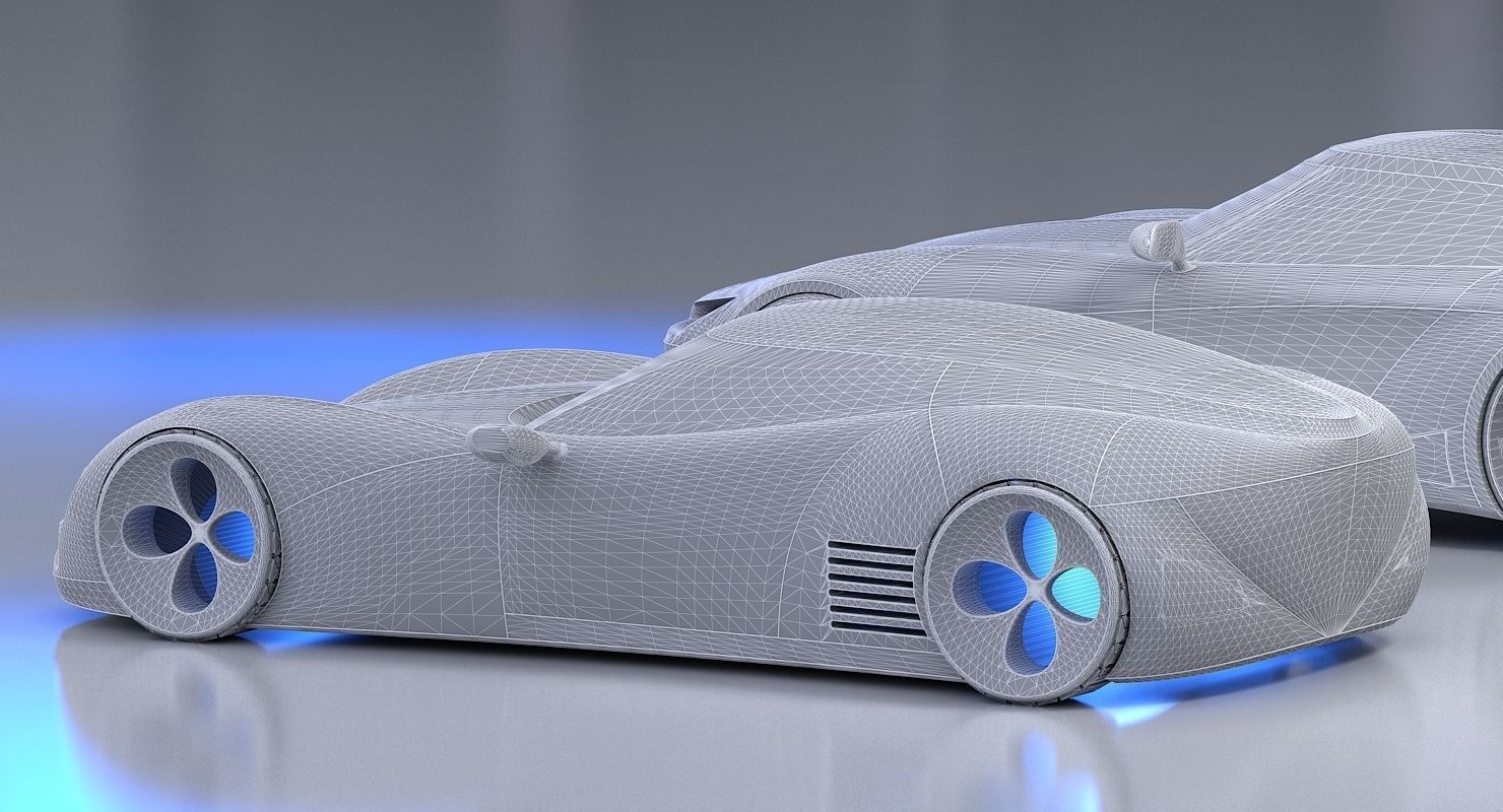 Futuristic Car Collection 1001 3D model_11