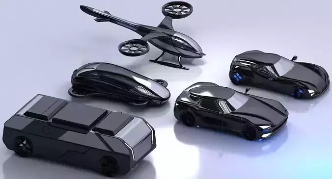 Futuristic Car Collection 1001 3D model Futuristic Car Collection 1001 3D model