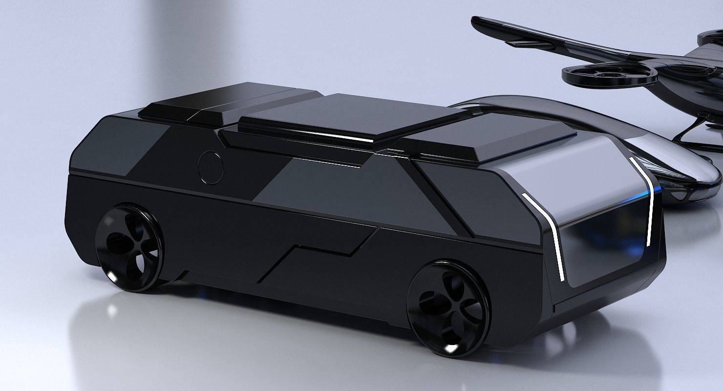 Futuristic Car Collection 1001 3D model_7