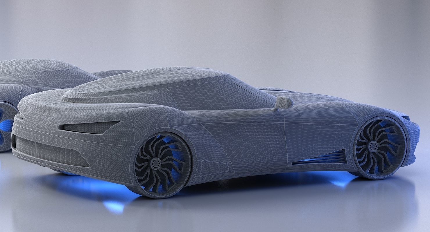 Futuristic Car Collection 1001 3D model_13