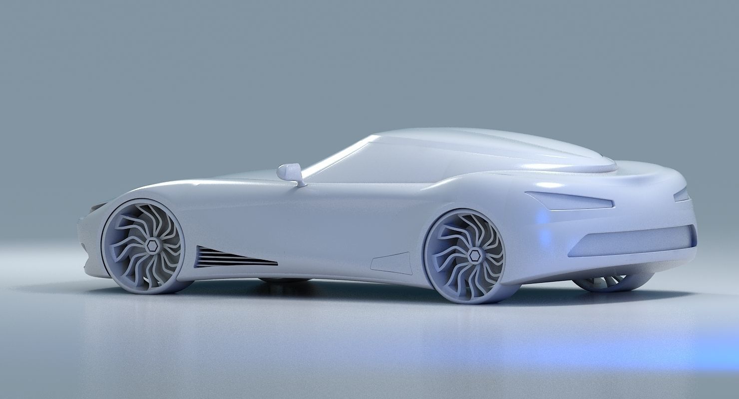 Futuristic Car Collection 1001 3D model_8