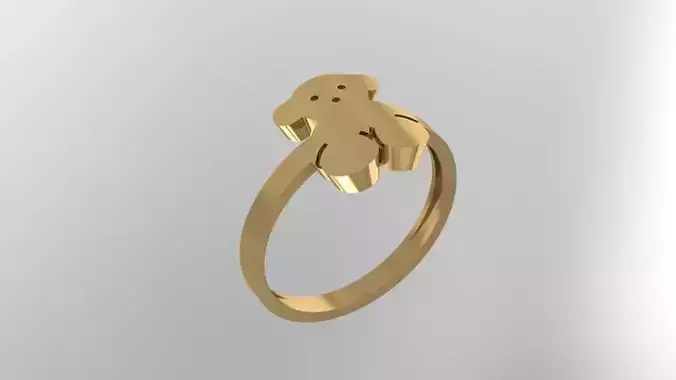 Anillo Oso Joyeria 3D Imprimible Bear Ring 3D Printable STL 3D print model